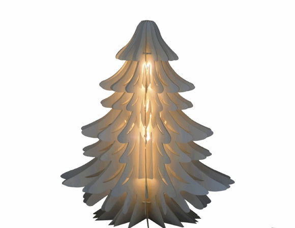 Albero decorativo in carta a soffietto con LED luce calda - Preziosa Luxury Home